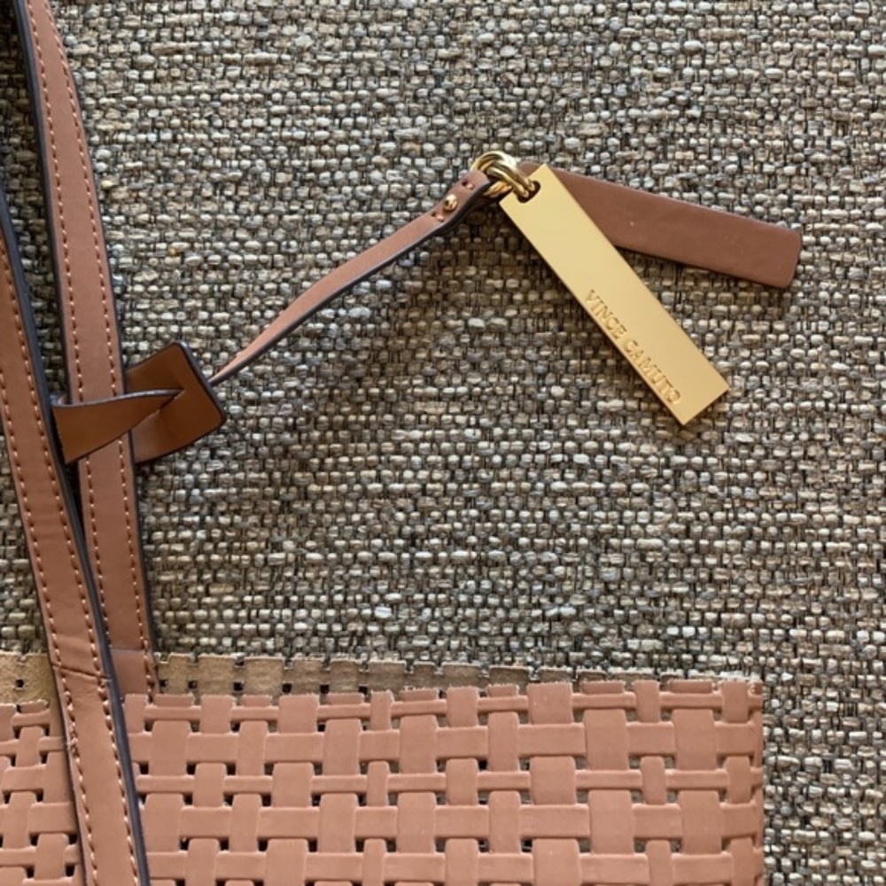 VinceCamuto | Perforated Leather Mesh Durable Tote - Picture 5 of 7
